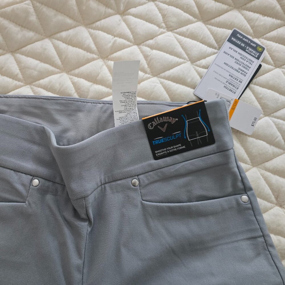 Callaway TRUESCULPT Stretch Golf pants - Color - Sleet - Size S - New with tags